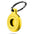 Yellow silicone locator tracker keychain protective case with metal ring.