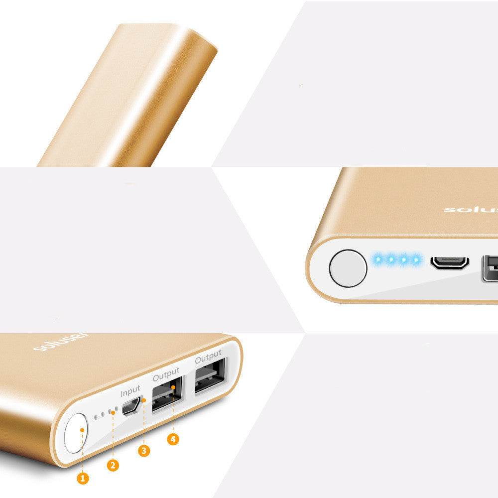 Power Bank 12000mAh - Ultra-thin Aluminum Alloy with multiple ports