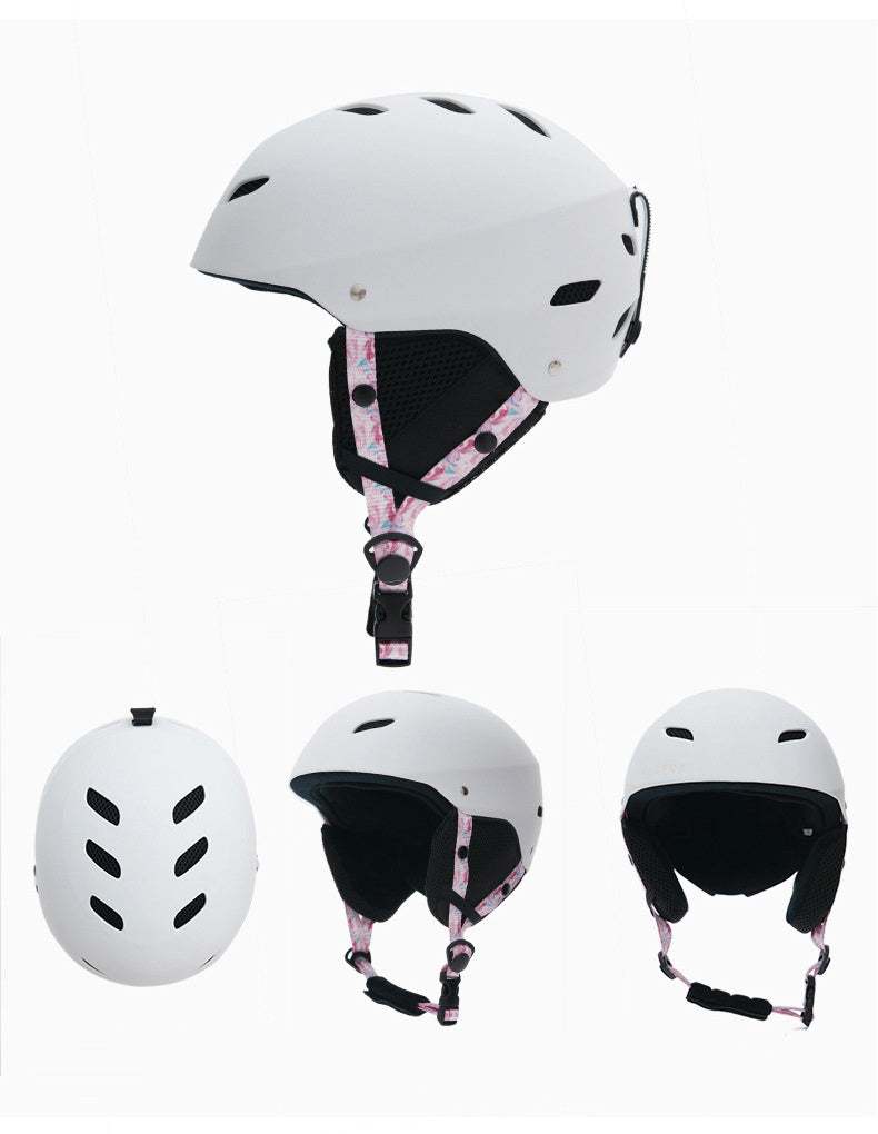 Children's ski helmet with EPS and ABS shell for protection.