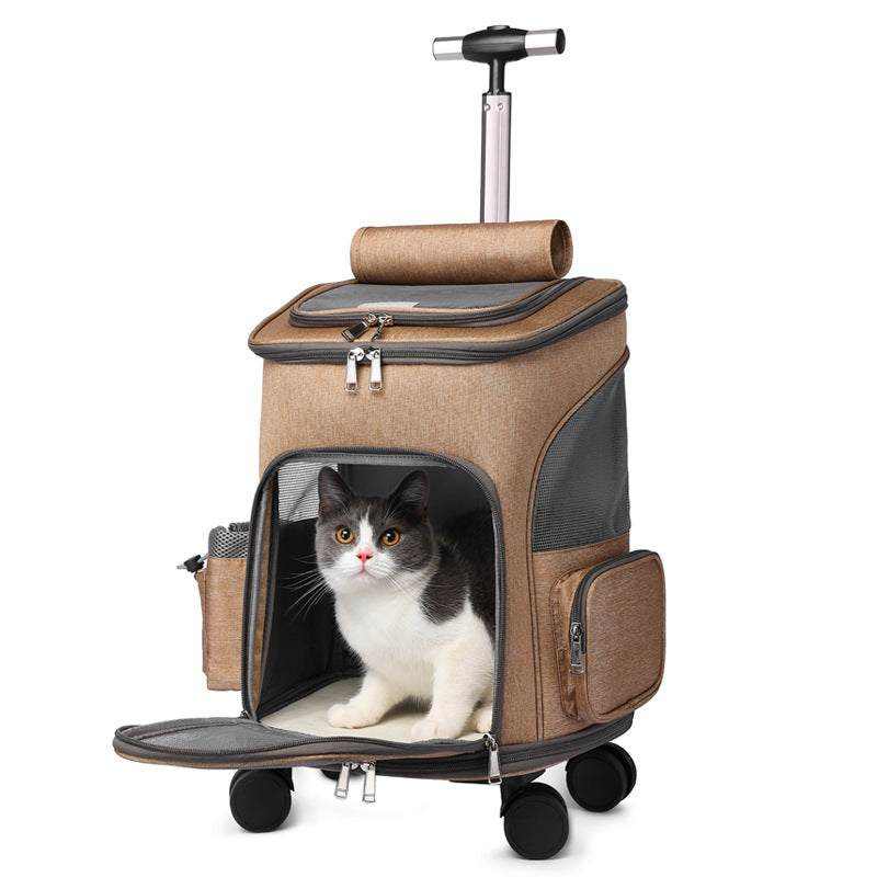 Cat Backpack converts to a Trolley on wheels Portable Foldable - The Sun Seekers Store