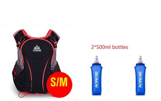 Running Hydration Vest with two 500ml bottles of water