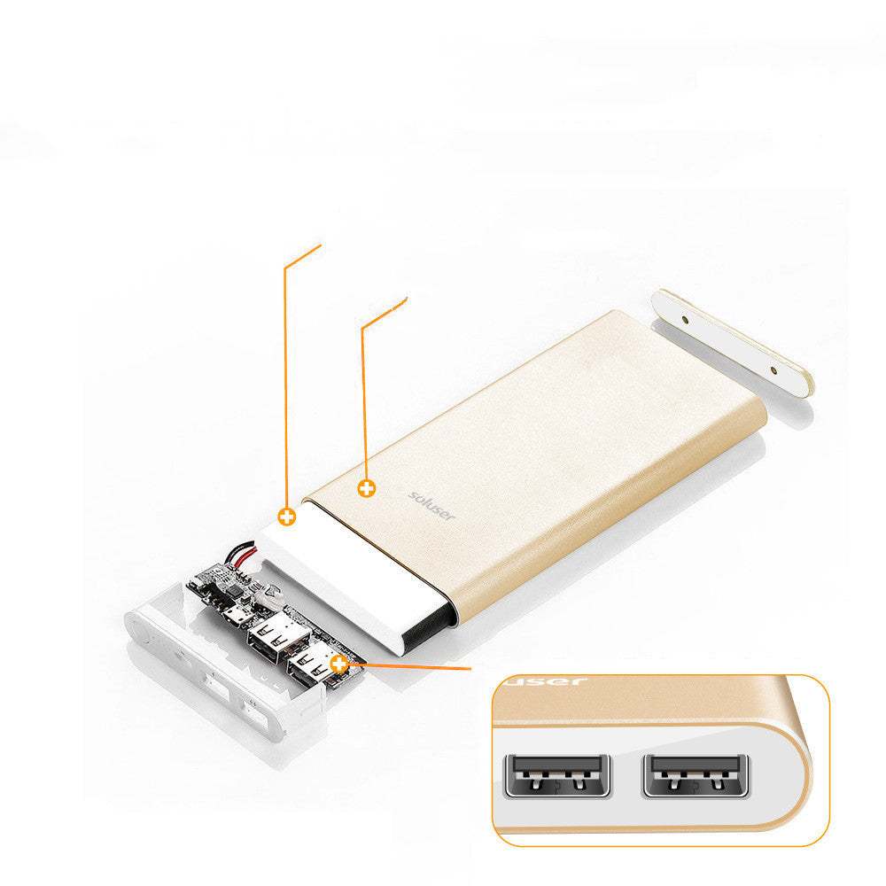 Power Bank 12000mAh - Ultra-thin Aluminum Alloy with multiple ports