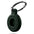 Silicone locator tracker keychain case in dark green.