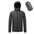 Mens winter jacket, lightweight and hooded, black color with portable bag.