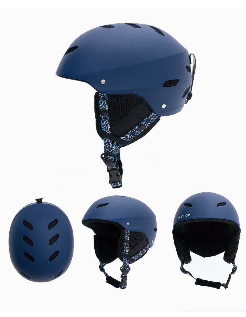 Children's ski helmet, EPS+ABS hard shell, blue, vector/compass brand.