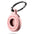 Silicone locator tracker keychain protective case in pink.