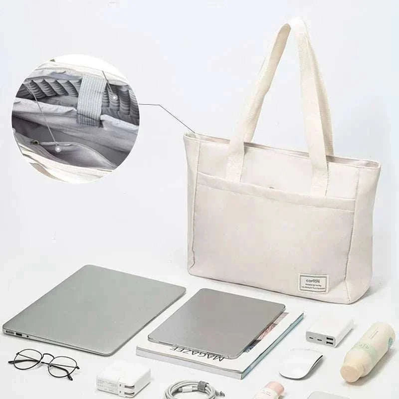 Canvas Laptop Bag - Large Capacity Laptop Carrier - The Sun Seekers Store