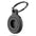 Locator tracker keychain protective case in black silicone.