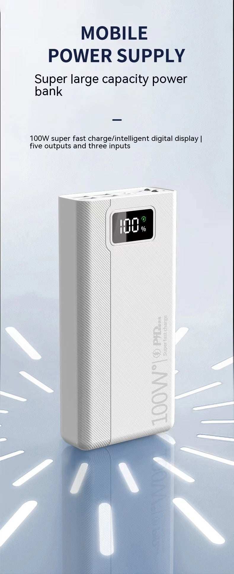 100W Large Capacity Power Bank - The Sun Seekers Store