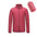 Lightweight men's winter jacket, hooded, stylish design, red color, nylon fabric.